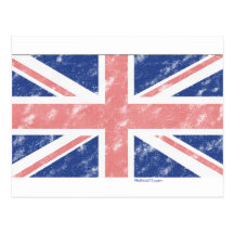 Vintage BRITISCHE Flaggen-Postkarte