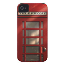 Vintage britische rote Telefonzelle iPhone 4 Hülle