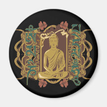 Vintage Buddha-Beschwörungsformel Magnete