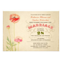 Vintage bunte typografische Hochzeitseinladung