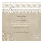 Vintage Butterfly Lace Wedding Invitation