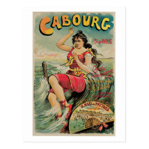 Vintage Cabourg (Calvados, Normandie) Reise Anzeig Postkarten