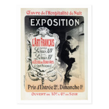 Vintage Chéret Franzosen Louis XIV u. XV Kunstauss Postkarte