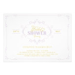 Vintage Chic Flourish Purple Bridal Shower Invite einladungen