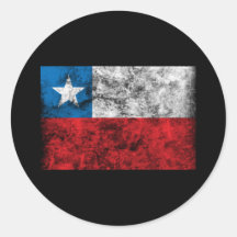 Vintage Chile-Flagge Sticker