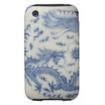 Vintage chinese dragon monaco blue chinoiserie iPhone 3 tough case
