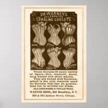 Vintage Coraline Korsett-Anzeige ab 1890 Poster