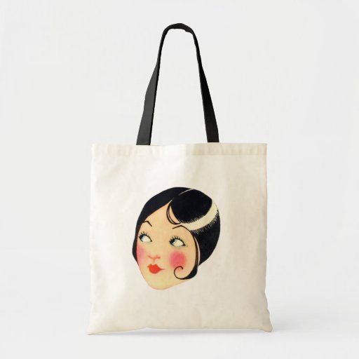 Vintage Dreißigerjahre Prallplatten-Frau Taschen