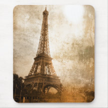 Vintage Eiffel-Turm-Mausunterlage Mousepads