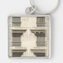 Vintage Entablatures, Aufträge der Architektur Schlüsselbänder