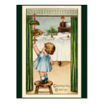 Vintage Erntedank-Postkarte