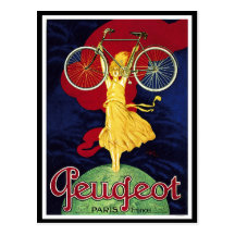 Vintage Fahrrad-Geschenke - Zyklen Peugeot Postkarte