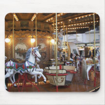 Vintage Fairground Carousel Mouse Pads