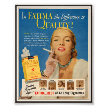 Vintage Fatima-Zigaretten-Werbung 1951 Fotos