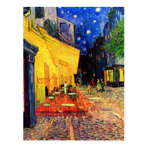 Vintage feine Kunst der Van- Goghcafé-Terrasse-(F4 Postkarten