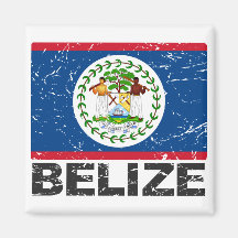 Vintage Flagge Belizes Kühlschrankmagnet