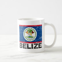 Vintage Flagge Belizes Teehaferl
