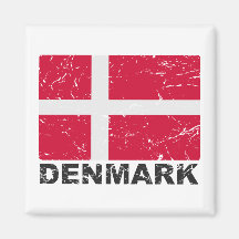Vintage Flagge Dänemarks Kühlschrankmagnet