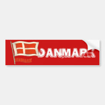 Vintage Flagge Dansk Dänemarks lockert Geschenke a Autosticker