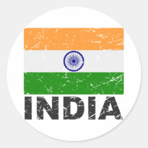 Vintage Flagge Indiens Sticker