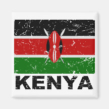 Vintage Flagge Kenias Magnete