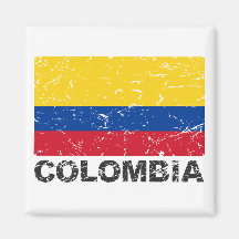 Vintage Flagge Kolumbiens Magnete