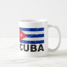 Vintage Flagge Kubas Kaffee Tassen