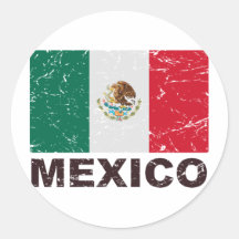 Vintage Flagge Mexikos Aufkleber