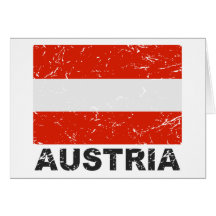 Vintage Flagge Österreichs Grußkarten