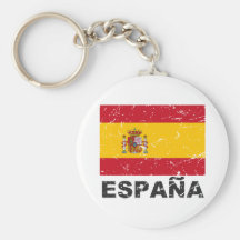 Vintage Flagge Spaniens Schlüsselanhänger
