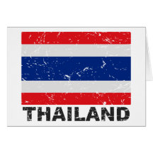 Vintage Flagge Thailands Grußkarte