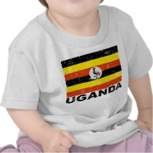 Vintage Flagge Ugandas Tshirts
