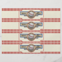 Vintage Flaschen-Aufkleber des Baseball-DIY Individuelle Flyer