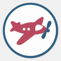 Vintage Flugzeug-Luftpost Sticker
