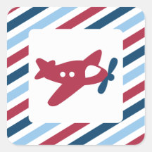 Vintage Flugzeug-Luftpost Sticker