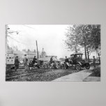 Vintage Ford-Traktoren und heben LKW auf Posterdrucke