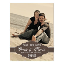 Vintage Foto-Save the Date Karten-Schablone Postkarte
