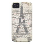 Vintage französische Liebe-Geschenke Paris Case-Mate iPhone 4 Hülle