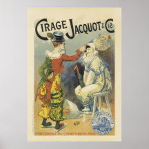 Vintage französische Plakate - Clowns-Zirkus
