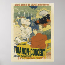 Vintage französische Plakate - Musik im Park