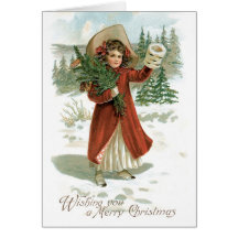 Vintage frohe Weihnacht-Karte