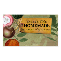 Vintage Früchte des Shabby Chic, die backende Gesc Visitenkarten Vorlage
