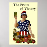 Vintage Früchte des Sieg-Plakat-Druckes