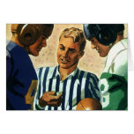 Vintage Fußball-Münzen-Wurf-Weihnachtskarte
