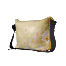Vintage gelbe Blumenbote-Tasche Kurier Tasche