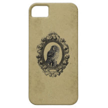Vintage gerahmte Eulenvogeleulen-Vögel rustikaler  iPhone 5 Etuis