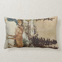 Vintage Gerda und das Ren durch Edmund Dulac Zierkissen