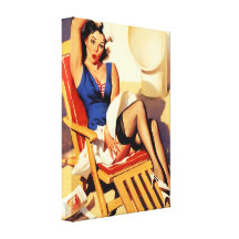 Vintage Gil Elvgren Kreuzfahrt-Schiffpinup-Mädchen Leinwand Druck