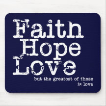 Vintage Glauben-Hoffnungs-Liebe Mousepad