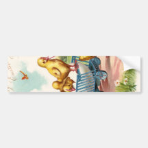 Vintage glückliche Ostern-Entwürfe Autoaufkleber